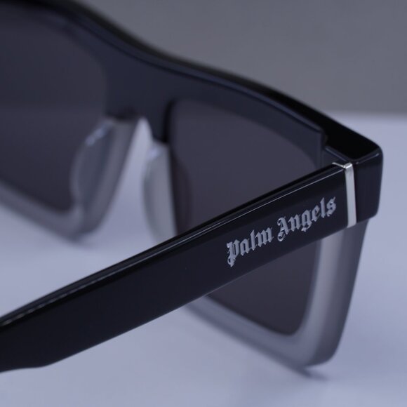 Palm Angels PERI109 NAPA 0907 Square Sunglasses - Black/Grey/Grey - Picture 8 of 9